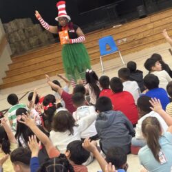 Tierashia Adair as guest reader and author at Royal Early Childhood Center.